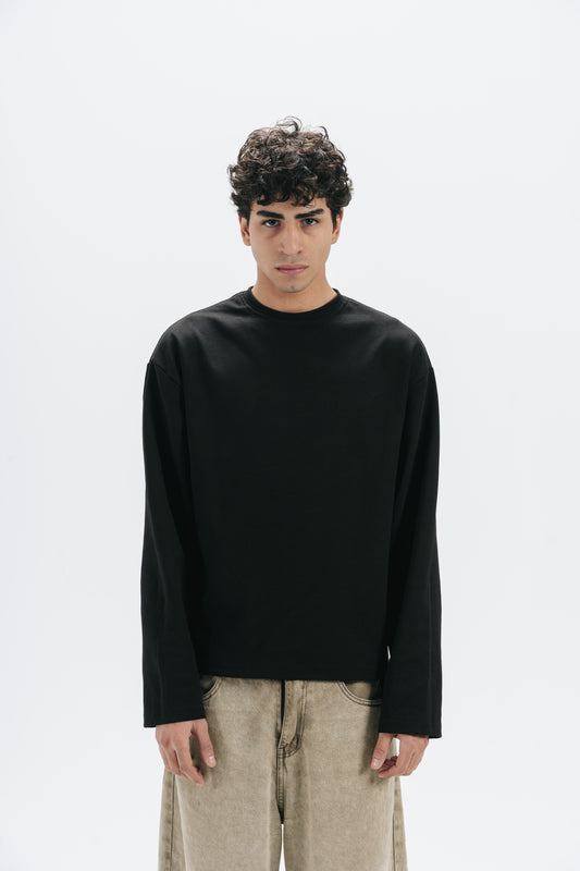 Black Boxy Longsleeve